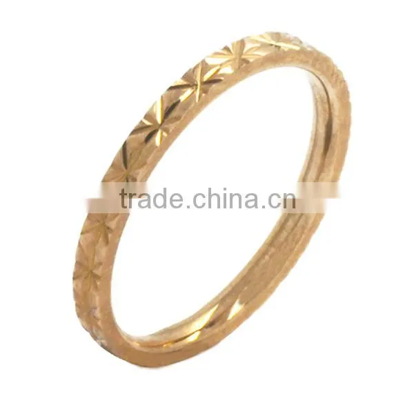 Wholesale Latest Engagement Wedding Ring With 18K Gold Plating