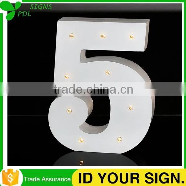 Wooden Marquee Arablic Number With Led Lighting0-9 photo-3