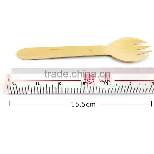 Natural Disposable Wooden Cutlery Spoon Fork Knife photo-3