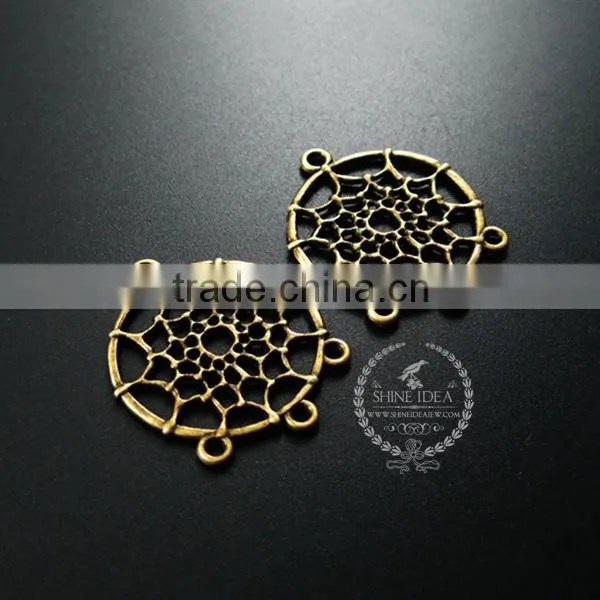 28*33mm Vintage Style Antiqued Bronze Indian Dream Catcher Net Spider Meb DIY Pendant Charm Supplies Findings 1810420 photo-3