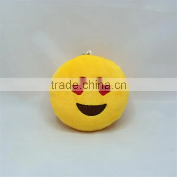 New Emoji Keychain PP Cotton Plush Custom Pendant Keychain Yellow Cushion Emoji Pendant Emoji Keychain photo-3