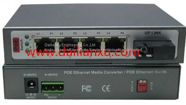 4channels 10/100M Fast Ethernet Fiber Optical Switch Ethernet Fiber Switch