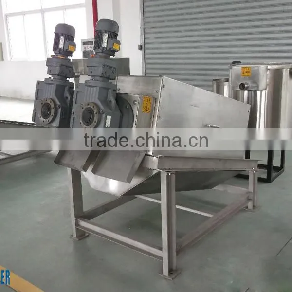 24 Hours Continuous Work Sludge Dewatering Screw Press for Municipal Wastewater