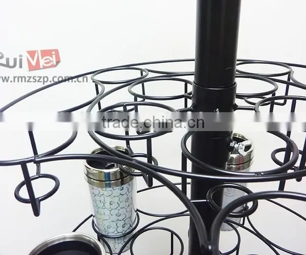 Revolving Black Iron Cup Hanging Rack photo-2