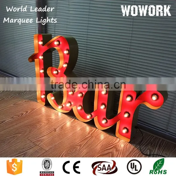 Shop Front Vintage Metal Lighting LED Letters Waterproof and Long Working Life photo-3