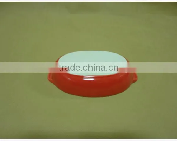 New With Handles Porcelain Round Ceramic Cake Bakeware photo-4