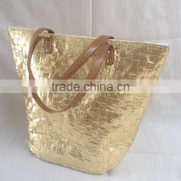 2016 Popular Bling Bling Paper Straw Cheap Handmade Bag photo-3