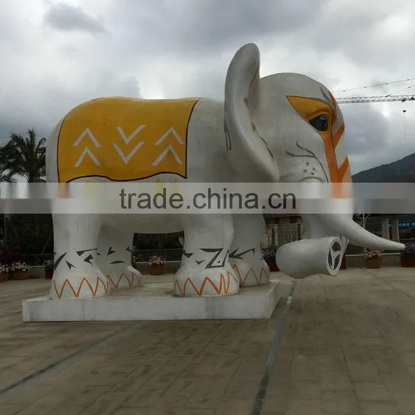 Tall 5m Fiberglass Elephant Landscape Sculpture photo-3