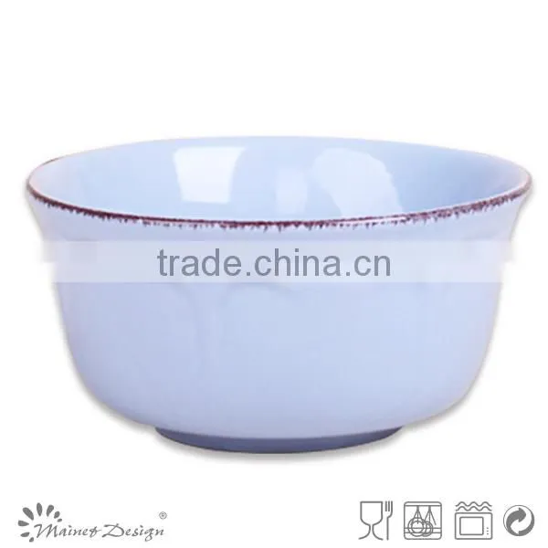 Round Stoneware Ceramic Cheap Solid Color Bowl photo-2