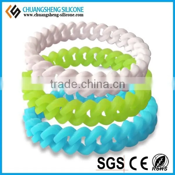 2015 Wholesale Fashion Twist Braided Silicone Bracelet ,wristband China photo-5