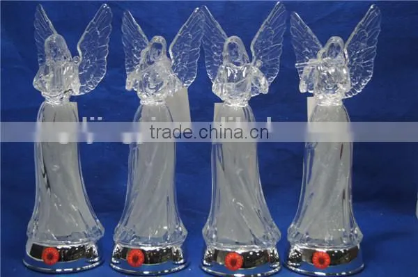 2016 Newest Design Acrylic Angel With LED Changing Color and Christmas Music photo-2