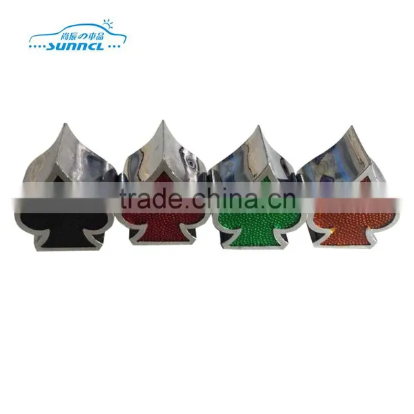 Aluminium Alloy Tire Valve Caps With Lock , Plastic Tire Vale Cap , 4PCS / SET photo-3