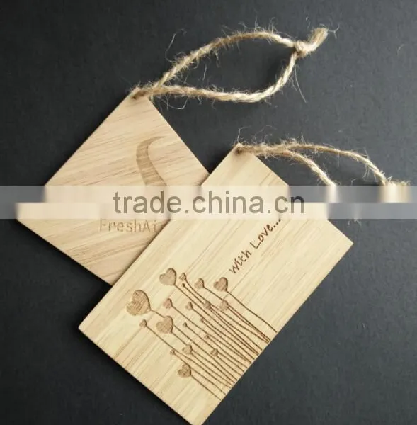 Custom Fashion Design Bamboo Garment Hang Tag & Label photo-3