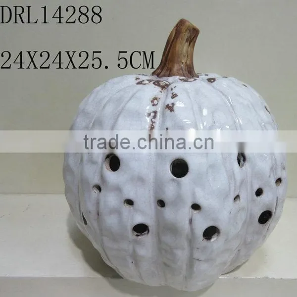 Hollow Pumpkin Ceramic Lantern Festival Holloween Decorations photo-4