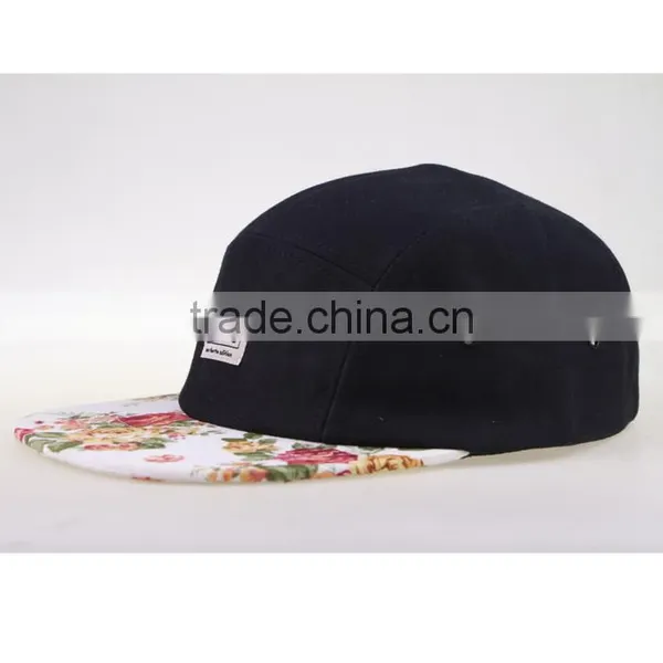 Custom Logo Wholesale Design Your Own 5 Panel Hat Cap/Blank Wholesale 5 Panel Hats/Leather Strap 5 Panel Hats photo-2