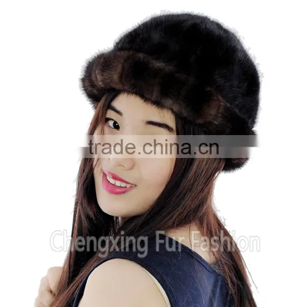 CX-C-197B Fashion Best Women Hat Handmade Wholesale Mink Fur Winter Hat photo-6