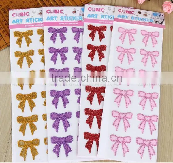 Wholesale Custom Glitter Crystal Sticker Diy Self Adhesive Back Glue Acrylic Rhinestone Sticker photo-3