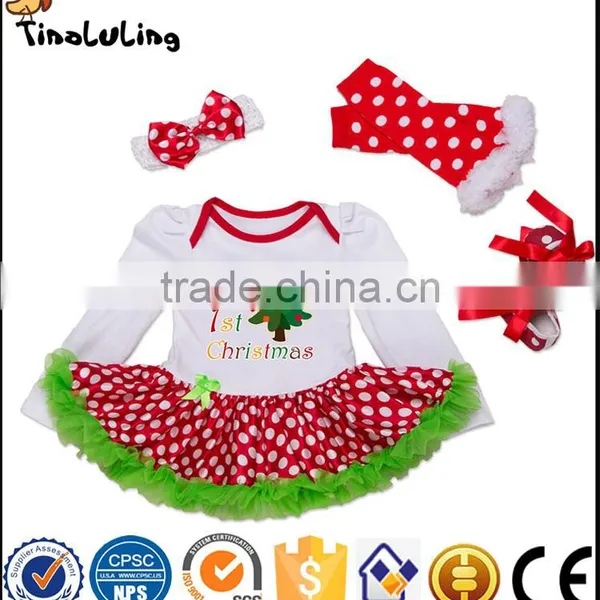 2017 Hot Selling 4pcs Sets Rompers Baby Bubble Skirt Romper With Headhand Boutique Kids Clothes Jumpsuit photo-2