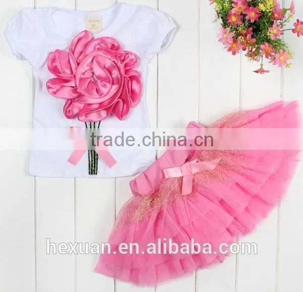 S80004T, Top Selling! Girls Clothing Sets ,T-shirt + Tutu Skirt Kids Clothing photo-4