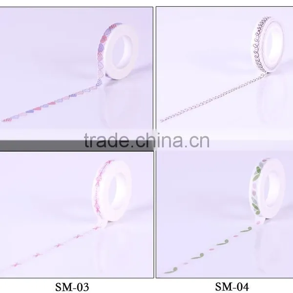 7mm*10m Washi Tape Heart/split Line/animal Foortsprint Pattern Adhesive Tape Small Fresh Series Decorative Tape photo-5