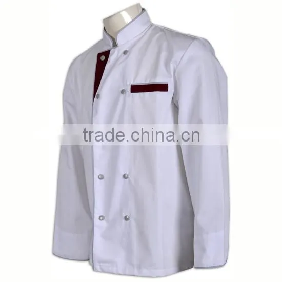 WRAP Audited Factories Restaurant Staff Uniforms Fitted Executive Chef Coats for Men photo-2