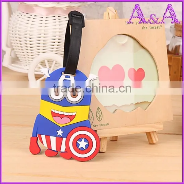 Genuine Leather PU Luggage Tag With Deboss Emboss Logo photo-4