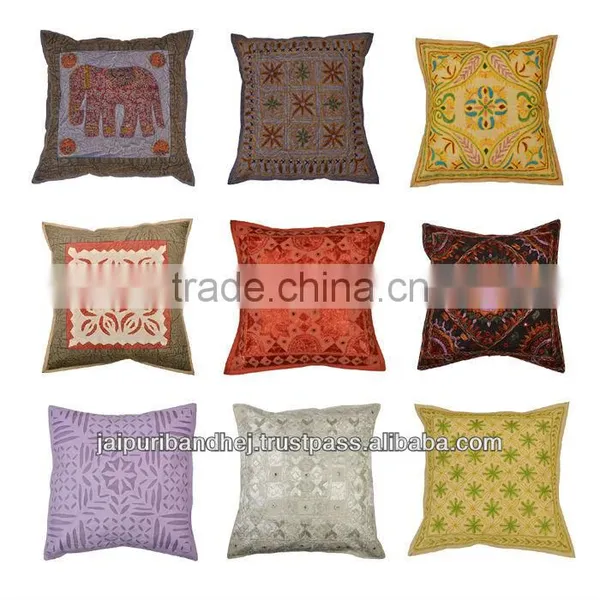 Indian Embroidery Cushion Cover