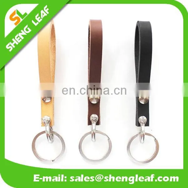 Leather Car Custom Keychian With Metal Keyrings photo-4