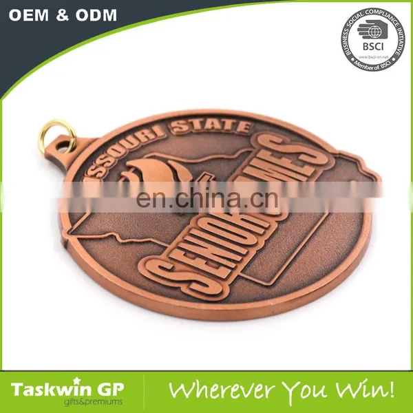 Gold Silver Bronze Senior Game Sports Award Medallion Custom Metal Medals photo-6