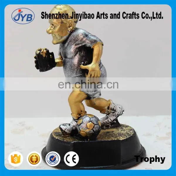Silver Gold Football Figures Trophy Creative Resin Decoration Wholesale of Arts and Crafts
