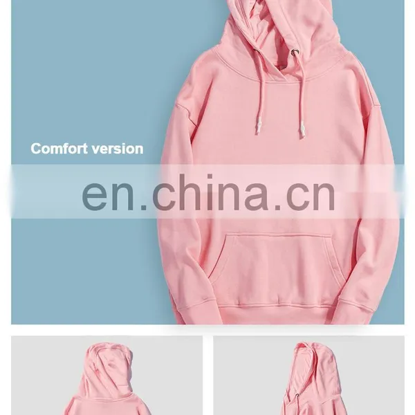 High Quality Mens Cotton Crewneck Custom Logo Applique French Terry White Plain Unisex Sweatshirt Hoodies photo-3