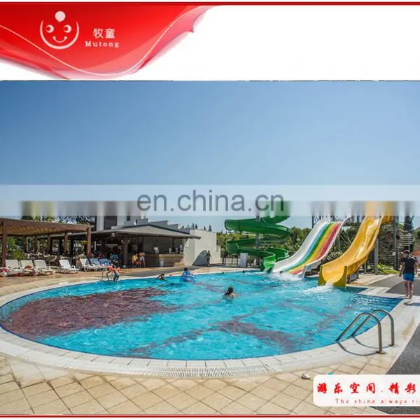 Fiberglass Slide Optimal Water Park Attraction For Recreation Pool Center photo-2
