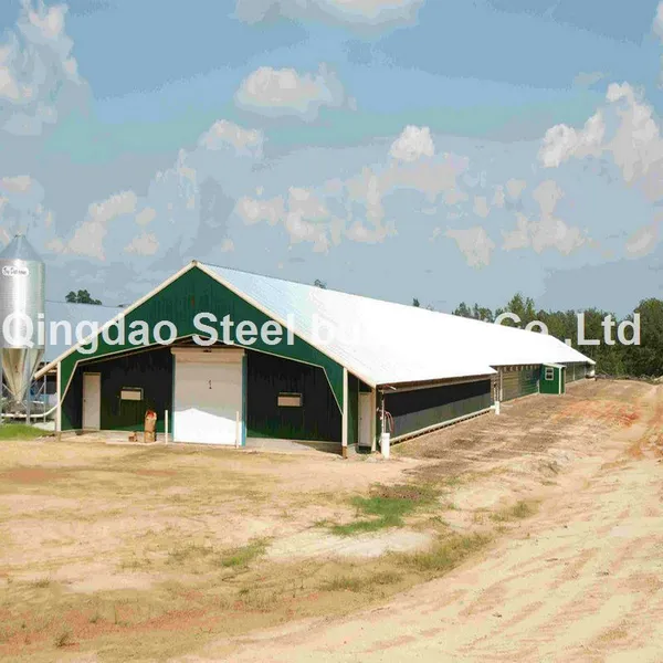 Low Cost Prefabricated Light Steel Frame Construction Structure Chicken Poultry Farm Prefab House
