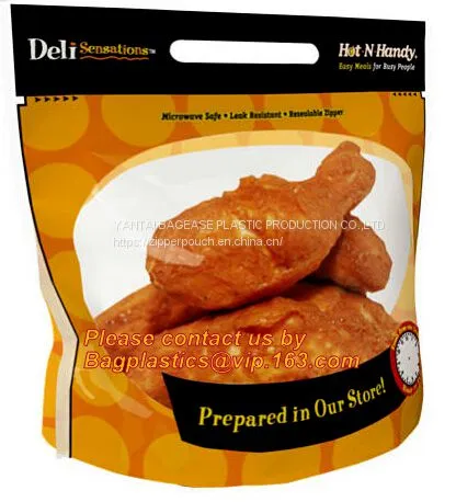 Hot roast chicken bag/hot roast plastic packaging bag for duck,chicken,fish, Fried Chicken Packaging Clear Microwaveable