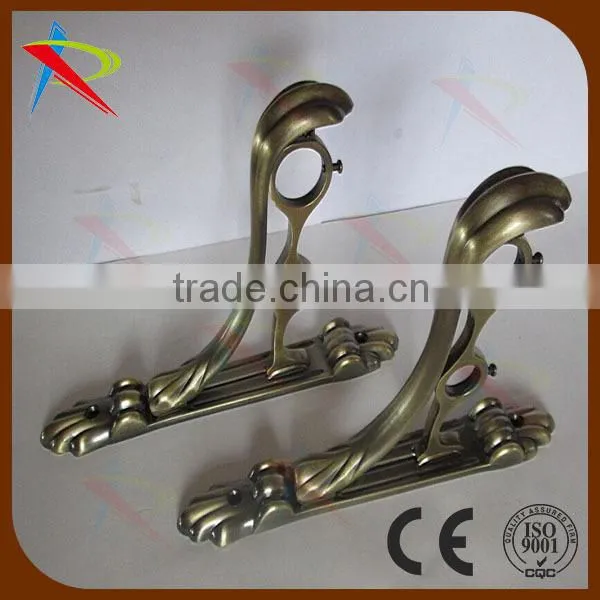 Black With Gold Double 19mm/28mm Curtain Wall Brackets With Screws photo-2