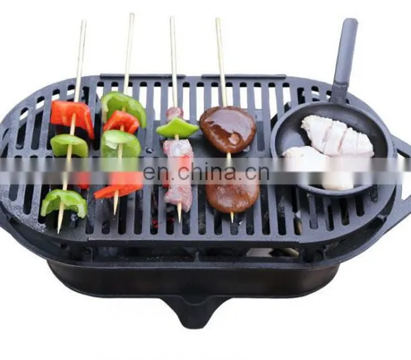 Manufacturer Outdoor Camping Argentine Cast Iron Oval Smoker Charcoal Bbq Grill photo-2