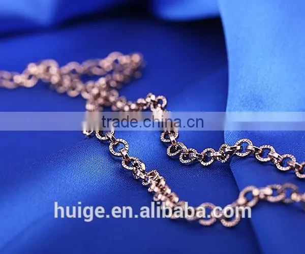 Ornate Jewelry Chain Decorative Chain /coffee Gold Plated Necklace photo-5