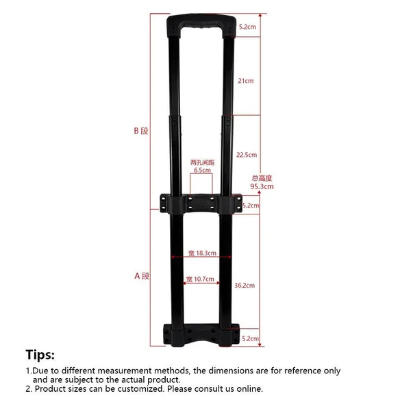 Factory Customized Luggage and Toolbox Handles, Aluminum Alloy, Color Customization photo-2