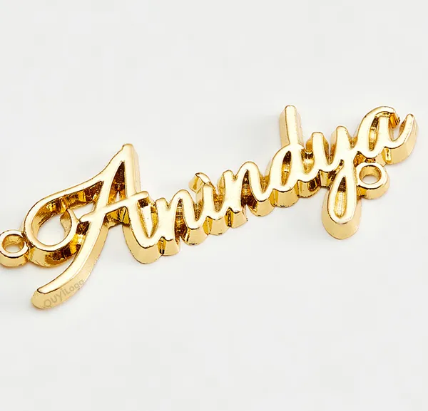 Quality Customized Metal Logo With Smooth Surface Treatment and 3D Artwork for Cloth, Jewelry, Glass Bottles Etc.