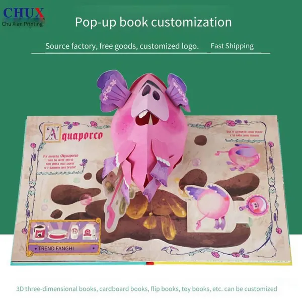 Customized 3d Pop-up Books, Promotional Brochures, Graphic Printing for Children, With Various Toy Book and Craft Book Processes photo-3