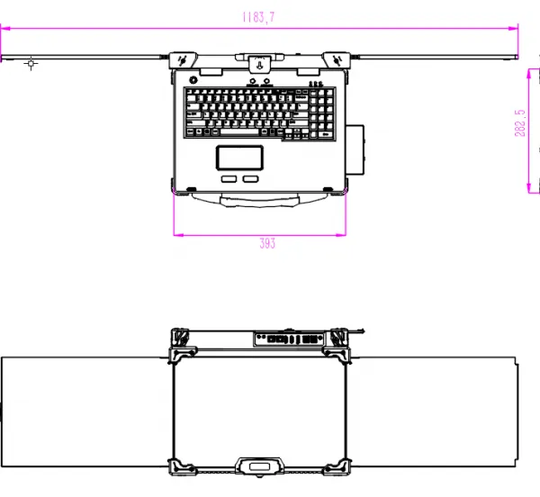 Rugged Computer Triple-Screen Reinforced Desktop Design 350 Nits Brightness IP65 Protection Customizable Solutions photo-4