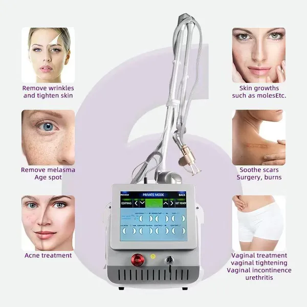 Portable Fractional CO2 Laser Device With Integrated Cooling for Safe Skin Resurfacing Scar Remoal Vaginal Rejuvenation photo-4