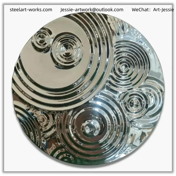 TV Wall DecorationHammered Metal Texture3D Wall Relief Art photo-4