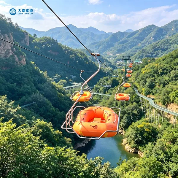 Cable Car Steel Fixed Grip Chairlift Gondola Lift Cableway System for Tourism Customizable Mountain Transport Ropeway Cableway photo-3