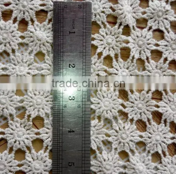 Garment Accessory Milk Silk Embroidery Full Lace Water Soluble Lace Fabric photo-2