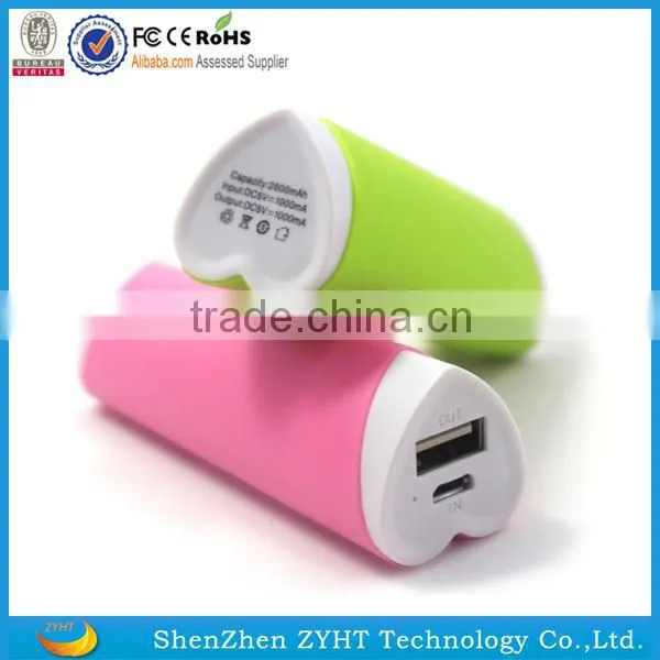 Gifts for Girl Friend Very Cheap Heart Shape Power Bank photo-2