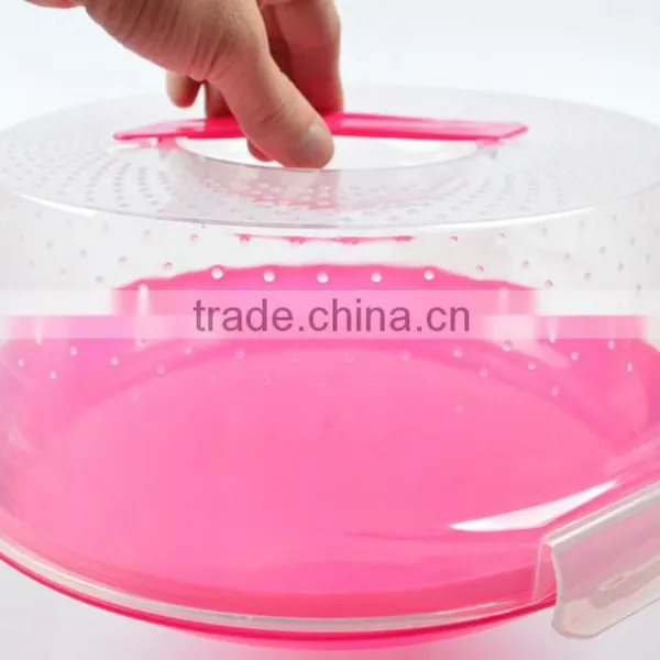 AN182 ANPHY Sealing PP Food Plastic Crystal Cover Round Cake Suitcase Carrying Box Snack Box Handle Max 10'' Cake Takeaway Pack photo-2