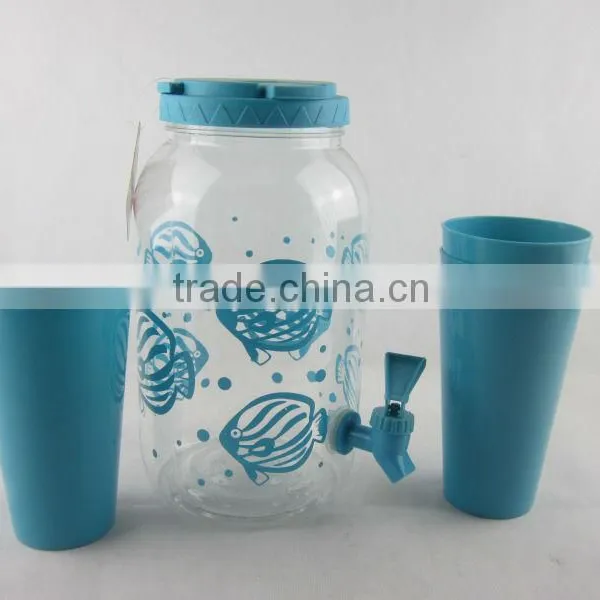 2015 Hot Selling Party Drink Set PET Camping Drink Set ,plastic Water Jar , Buffet Beverage Dispenser photo-2
