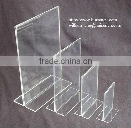 Acrylic T frame A6-A3 menu stand