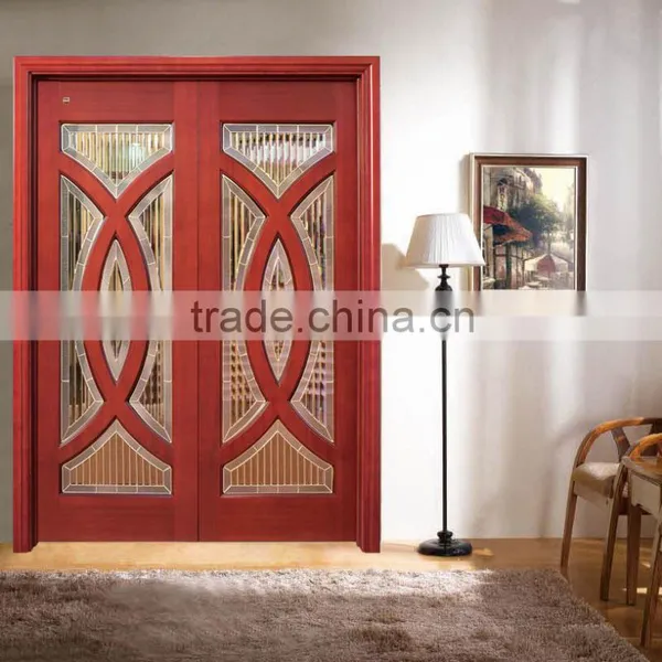 Unique Glass Wooden Doors Solid Door French Door for Villa photo-3